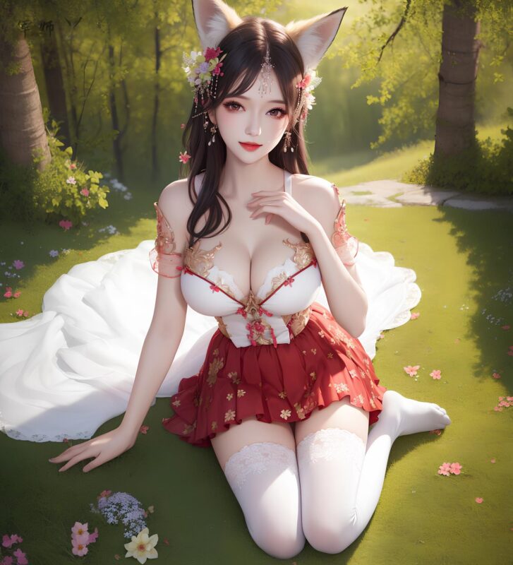 精选AI绘画 011 2K高清 狐狸解解 [146P]-草丛看图