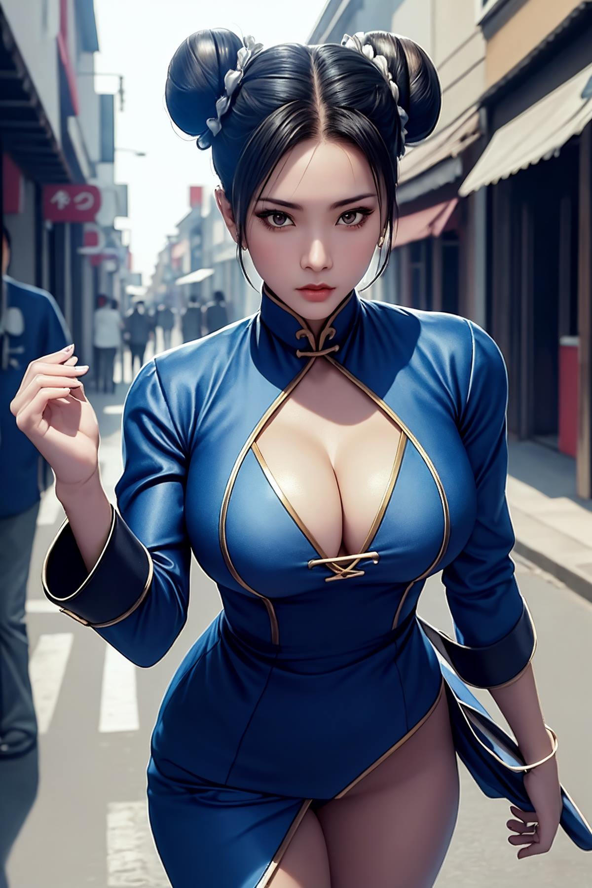 图片[2]-精选AI绘画 617 街头霸王：杏感女神春丽情趣旗袍仅身衣[94P]-草丛看图