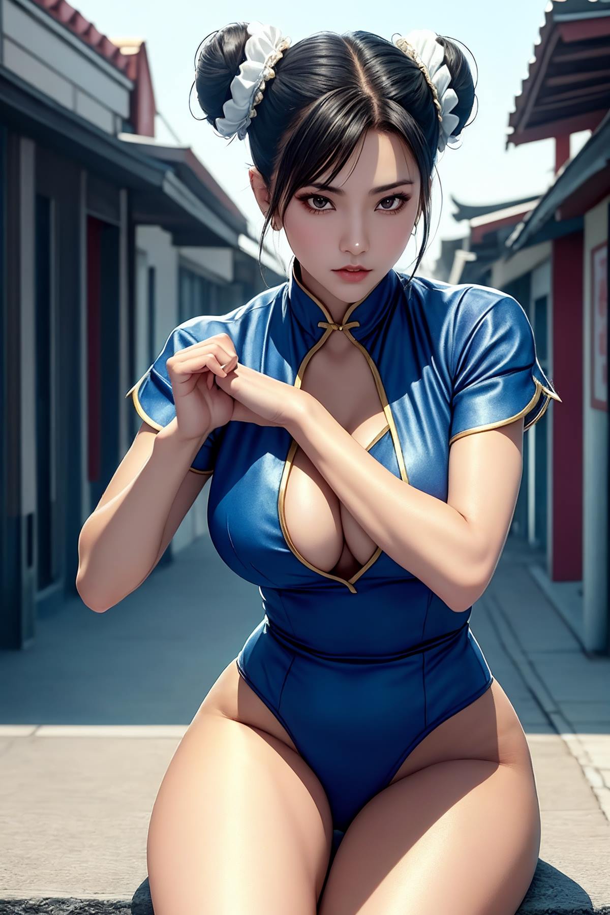 图片[7]-精选AI绘画 617 街头霸王：杏感女神春丽情趣旗袍仅身衣[94P]-草丛看图