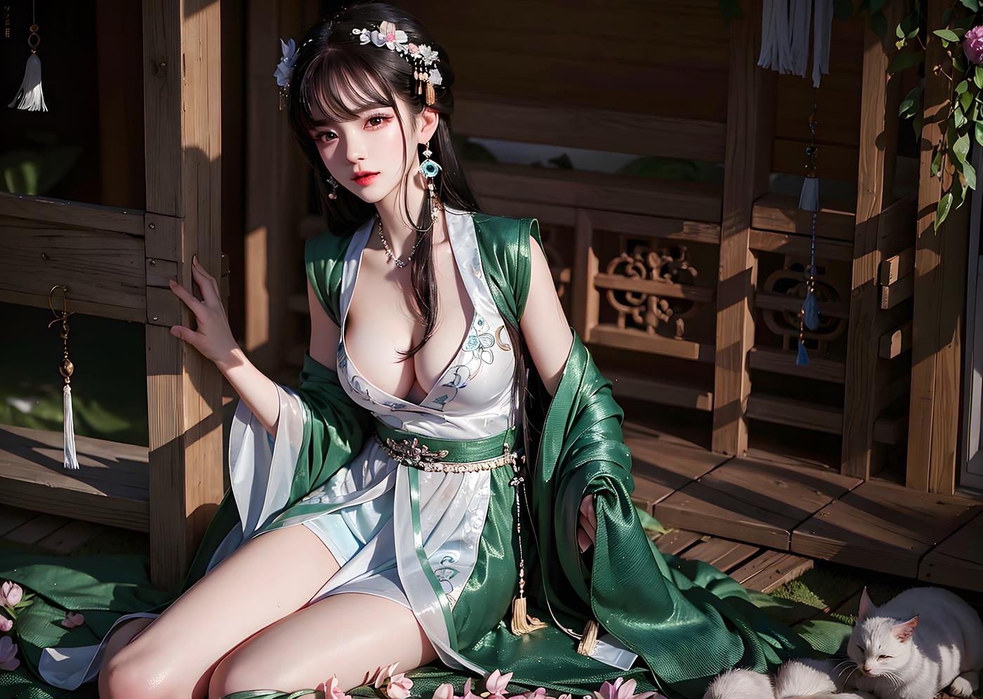 图片[5]-精选AI绘画 005 高清古风女装图[53P]-草丛看图