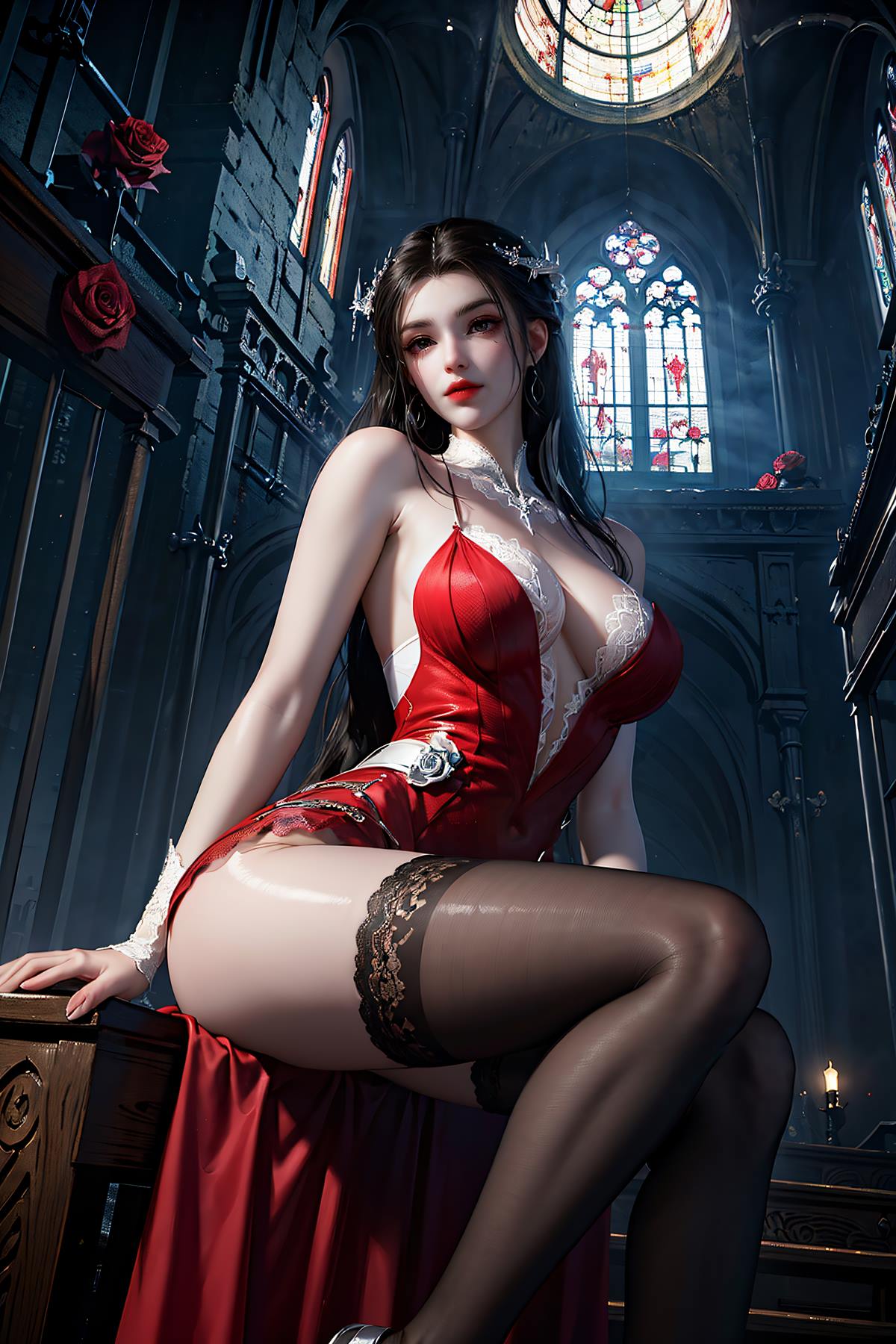 图片[5]-精选AI绘画 620 少年白马醉春风 玥瑶 美腿长裙[44P]-草丛看图