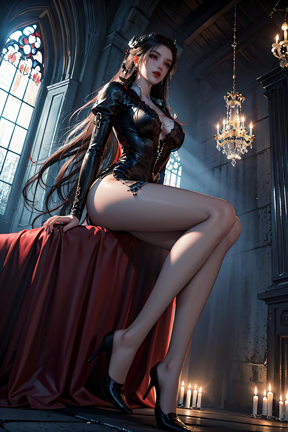 图片[6]-精选AI绘画 620 少年白马醉春风 玥瑶 美腿长裙[44P]-草丛看图