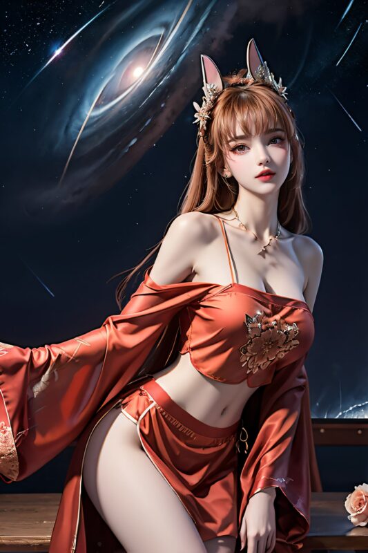 精选AI绘画 222 王者-公孙离肚兜[26P]-草丛看图