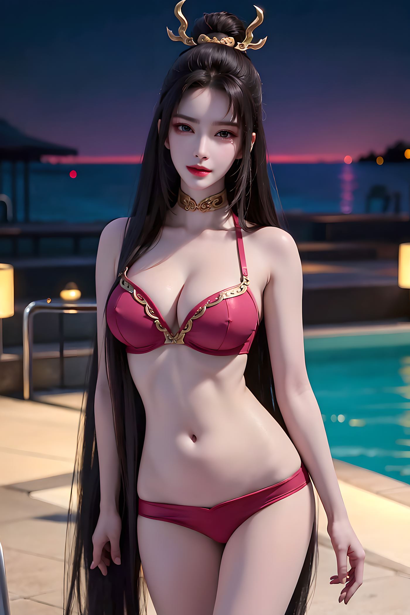 图片[4]-精选AI绘画 479 天狐仙子泳装[47P]-草丛看图