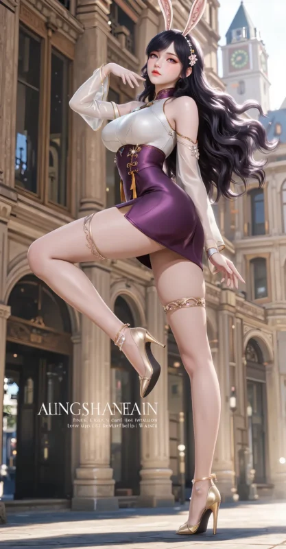 精选AI绘画 880 江楠楠-定制写真[9P]-草丛看图