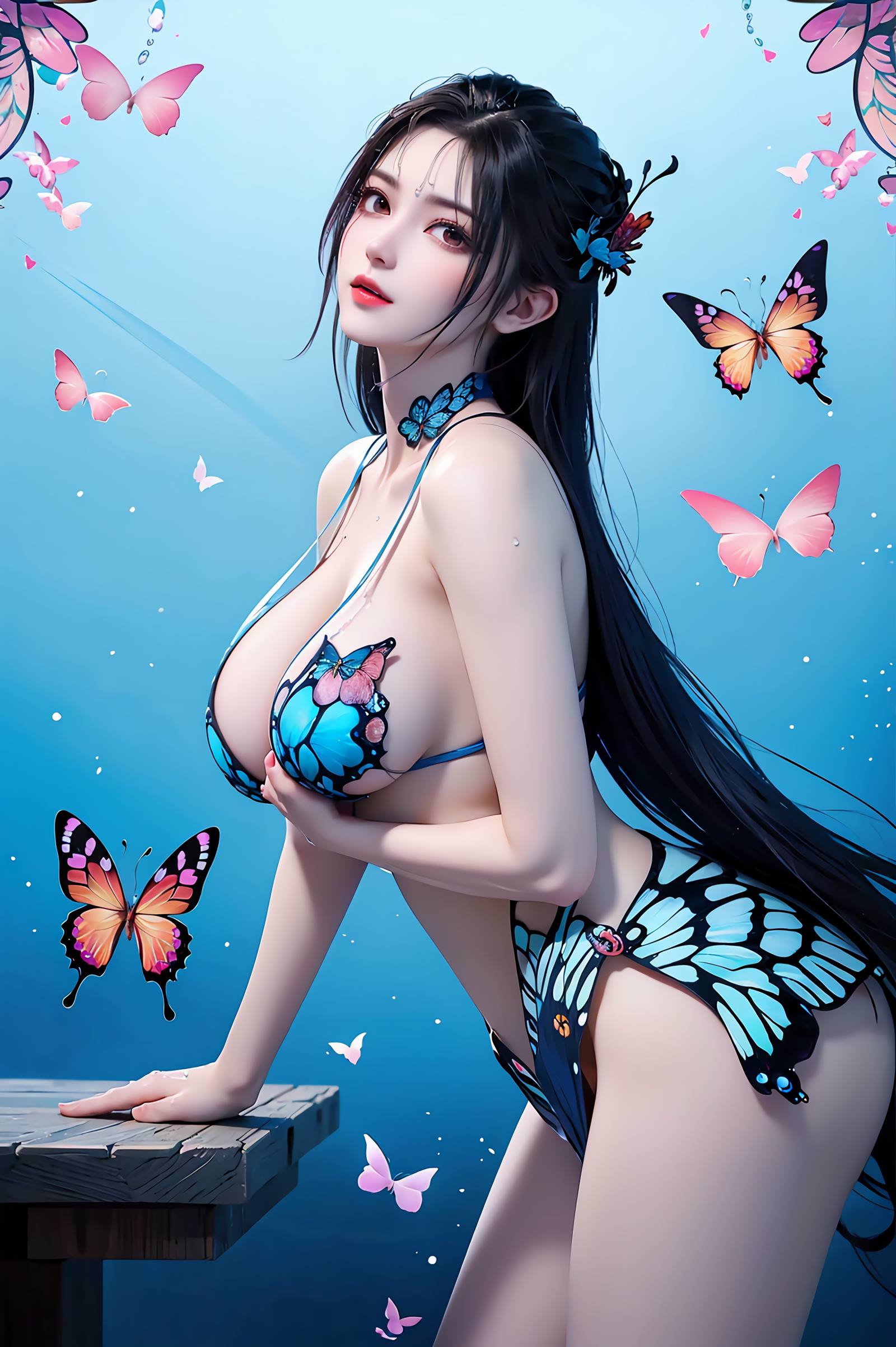 图片[7]-精选AI绘画 095 少年歌行-李寒衣唯美蝴蝶[42P]-草丛看图