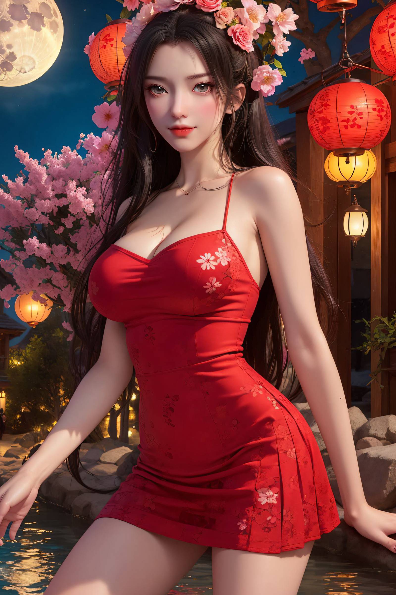 图片[2]-精选AI绘画 301 清漪红衣[31P]-草丛看图