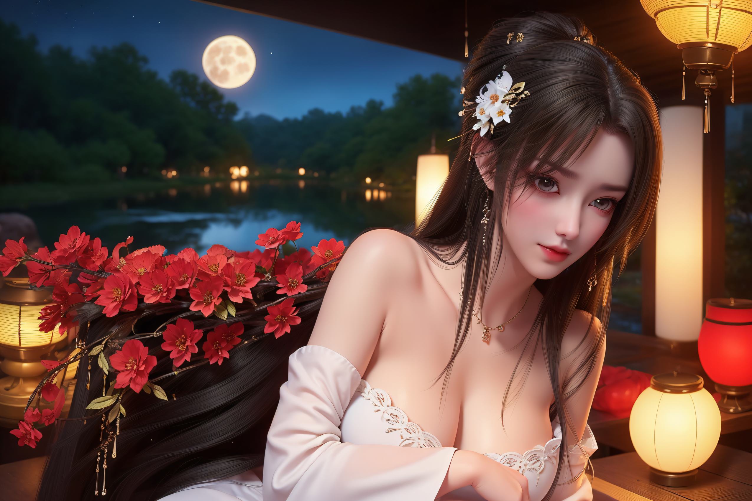 图片[6]-精选AI绘画 301 清漪红衣[31P]-草丛看图