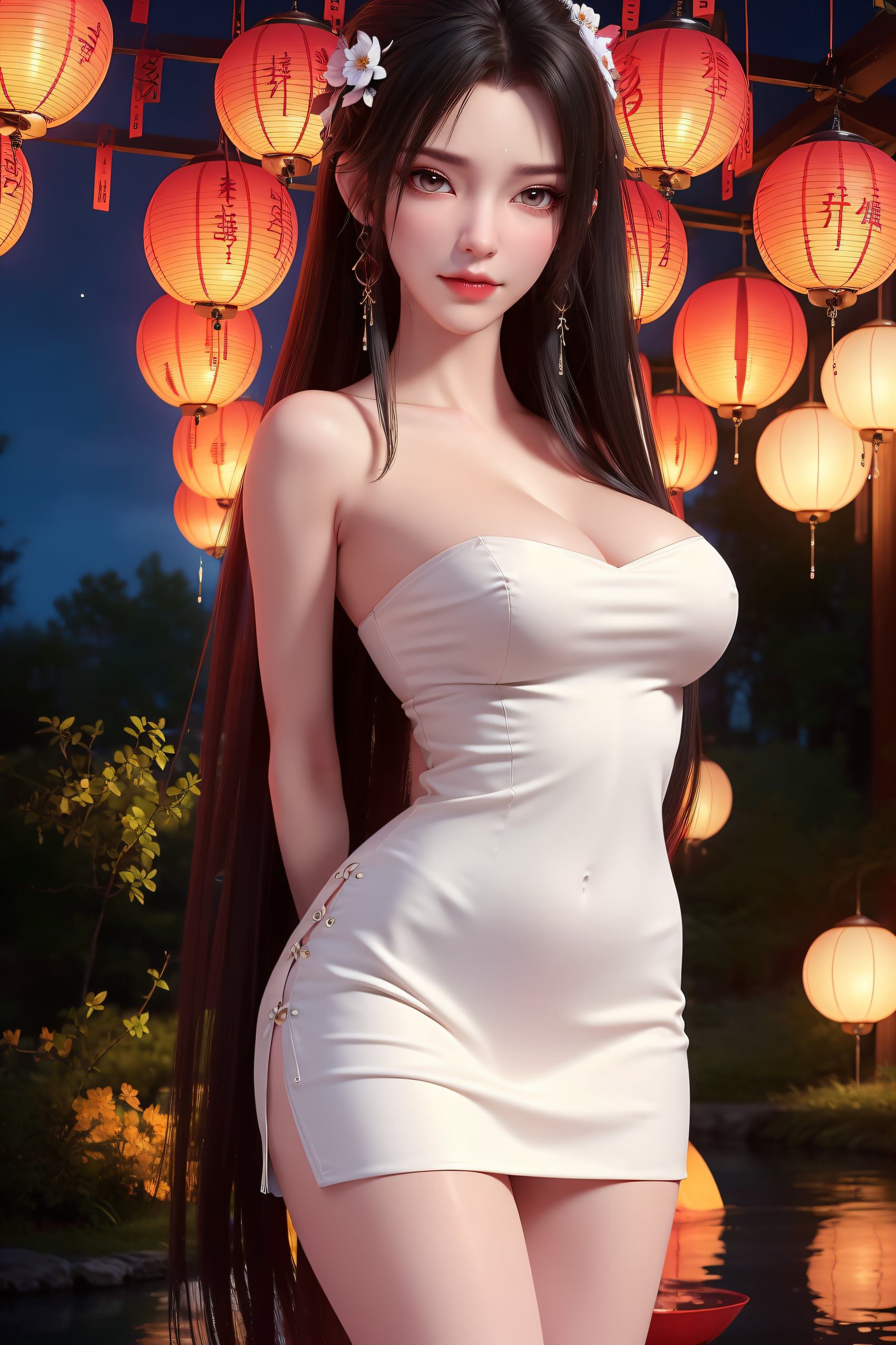 图片[1]-精选AI绘画 301 清漪红衣[31P]-草丛看图