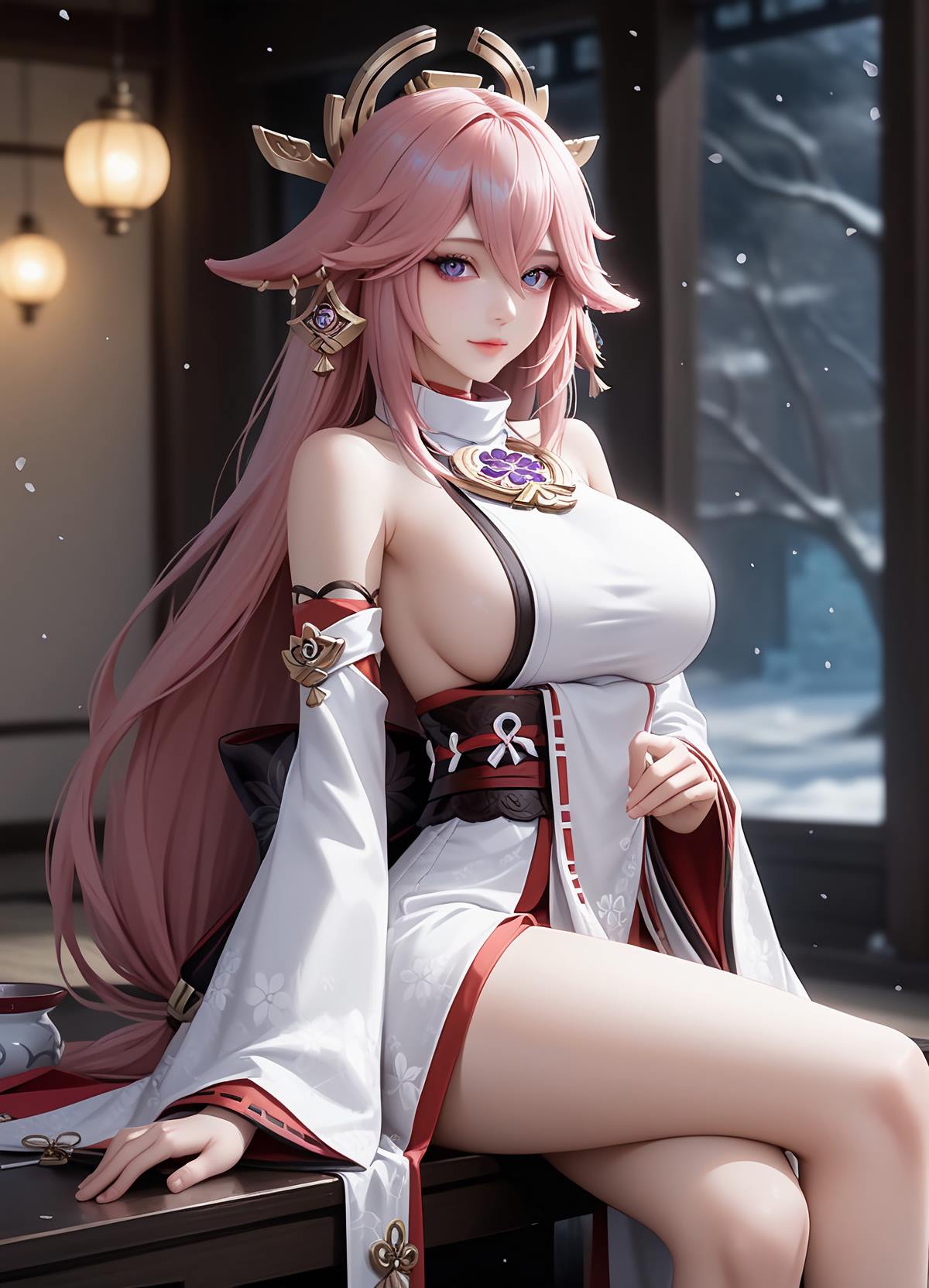 图片[4]-精选AI绘画 638 八重神子[19P]-草丛看图