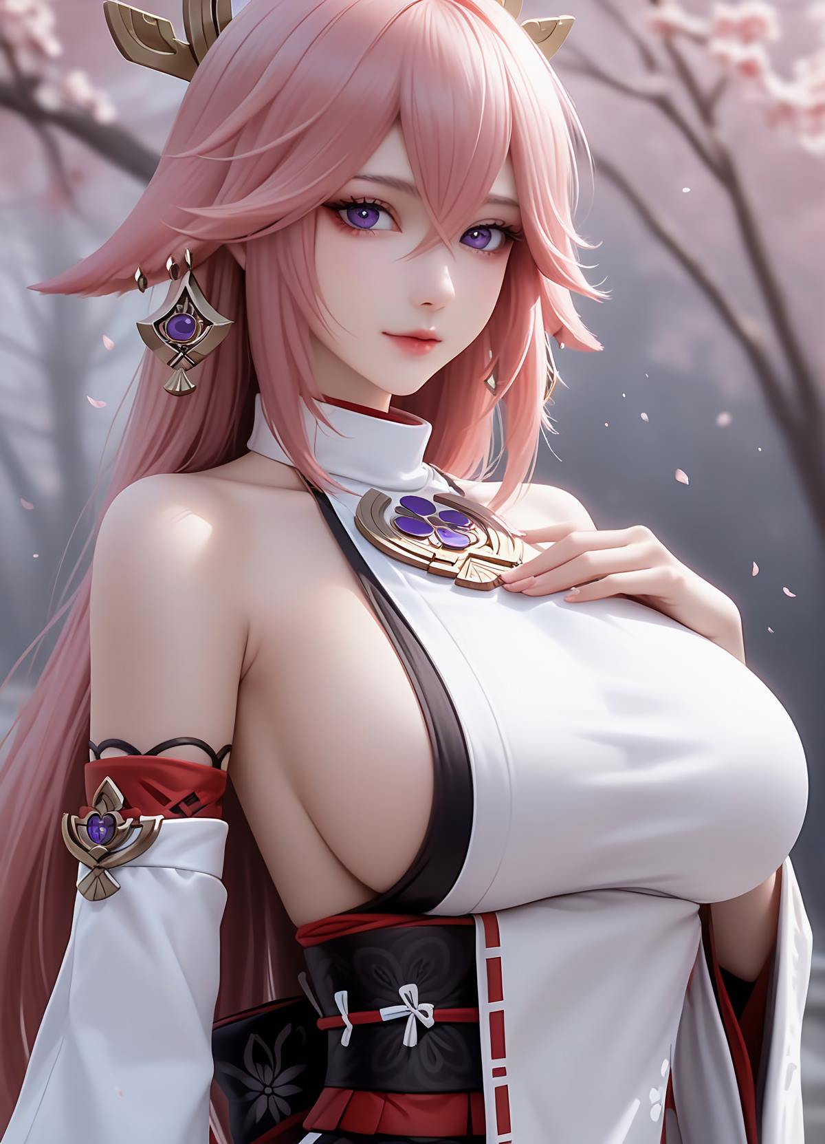 图片[5]-精选AI绘画 638 八重神子[19P]-草丛看图