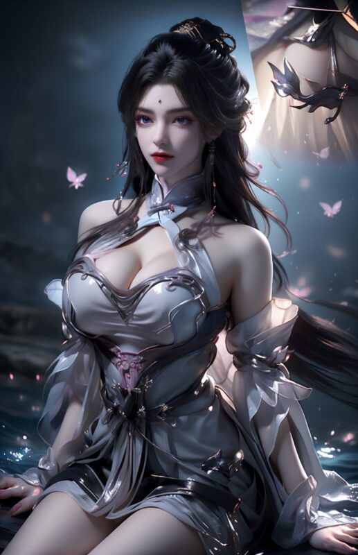 精选AI绘画 235 完美-月婵[41P]-草丛看图