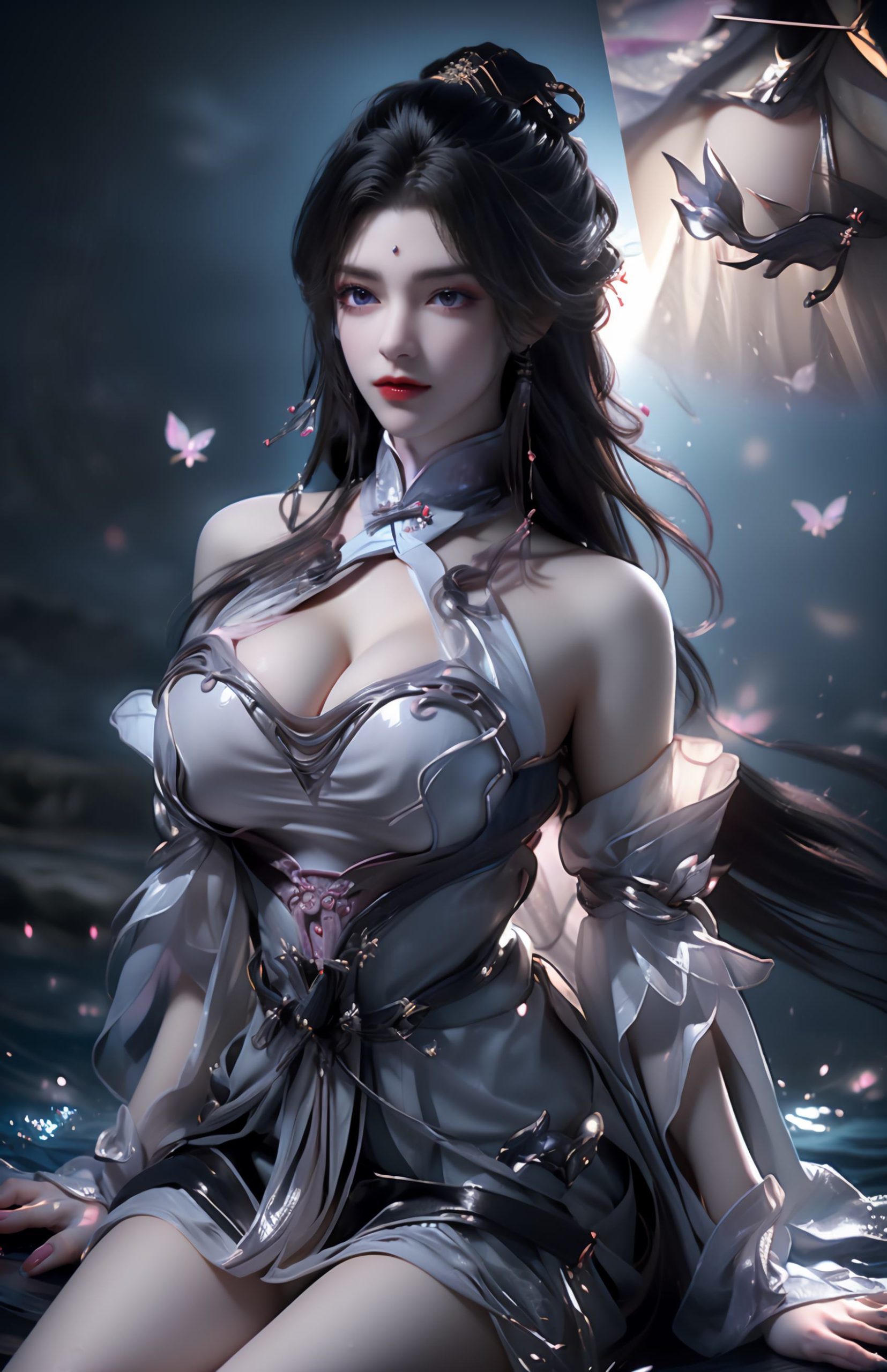 图片[1]-精选AI绘画 235 完美-月婵[41P]-草丛看图