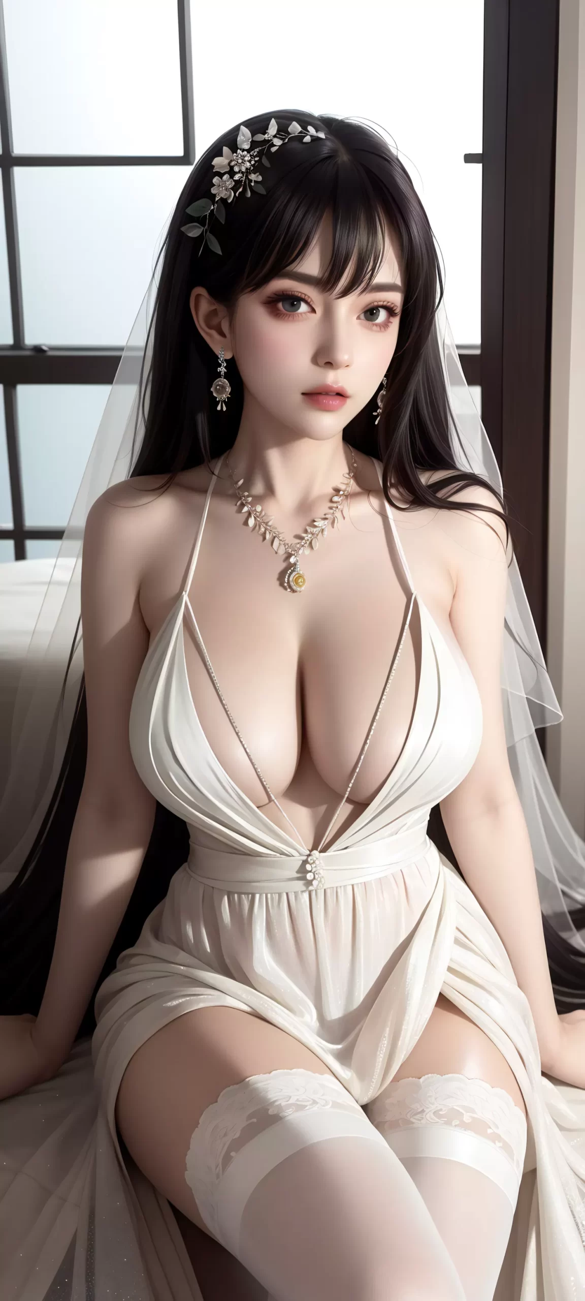 图片[1]-精选AI绘画 443 白色婚纱[44P]-草丛看图