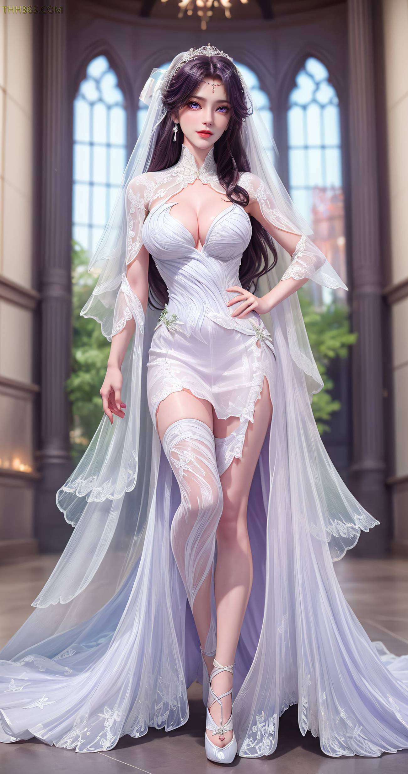 图片[2]-精选AI绘画 489 云曦白纱[41P]-草丛看图