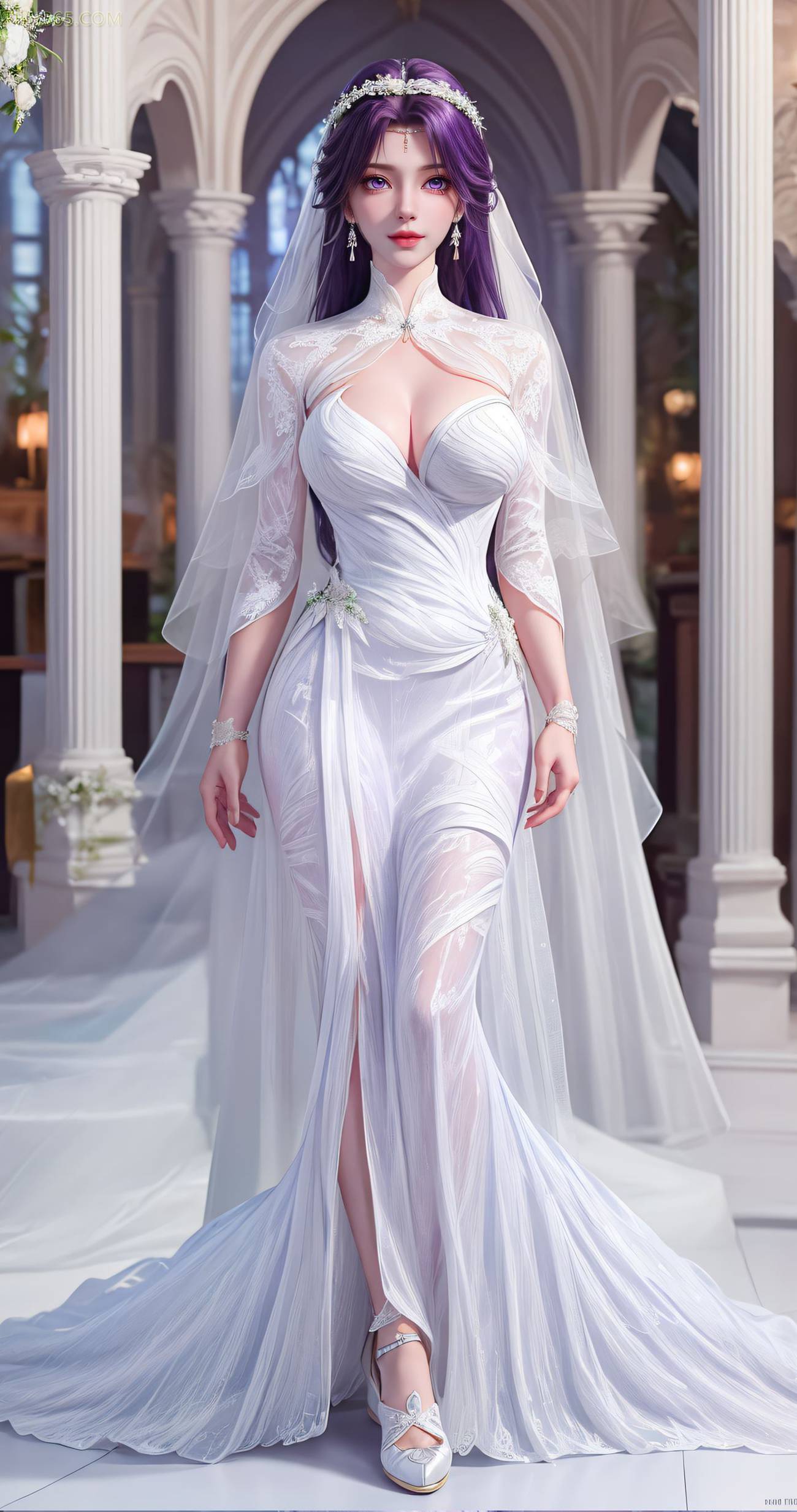 图片[4]-精选AI绘画 489 云曦白纱[41P]-草丛看图