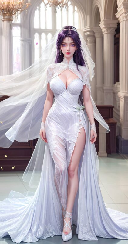 精选AI绘画 489 云曦白纱[41P]-草丛看图