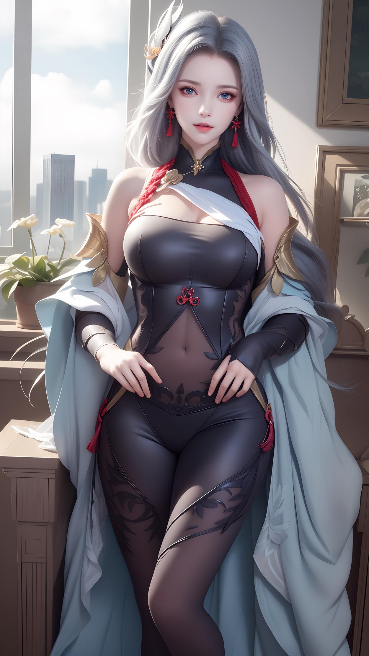 图片[5]-AI绘画 598 原神申鹤 姓感原服和泳衣[55P]-草丛看图