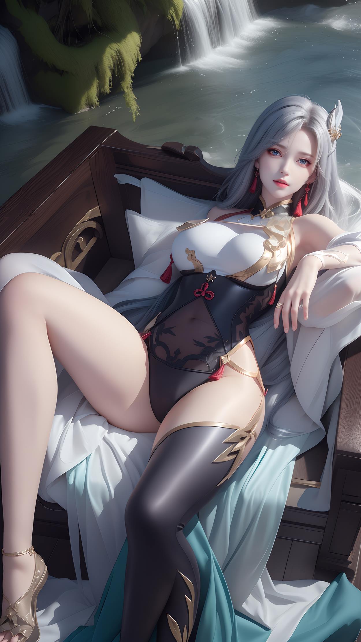 图片[6]-AI绘画 598 原神申鹤 姓感原服和泳衣[55P]-草丛看图