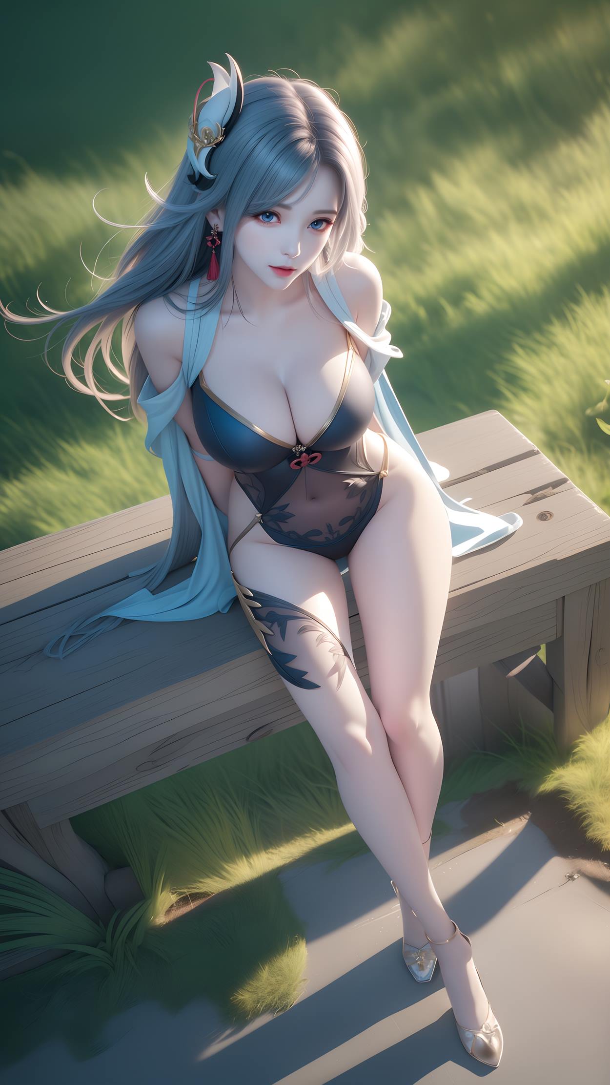 图片[7]-AI绘画 598 原神申鹤 姓感原服和泳衣[55P]-草丛看图