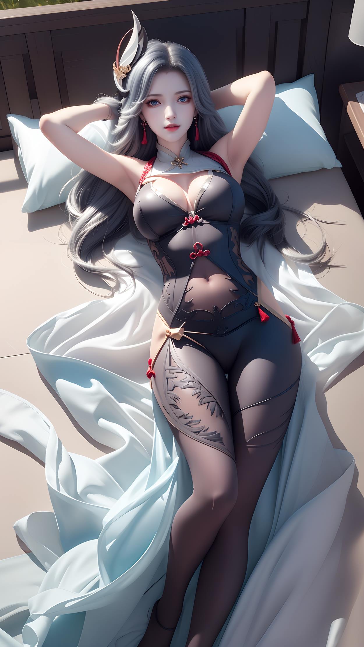 图片[8]-AI绘画 598 原神申鹤 姓感原服和泳衣[55P]-草丛看图