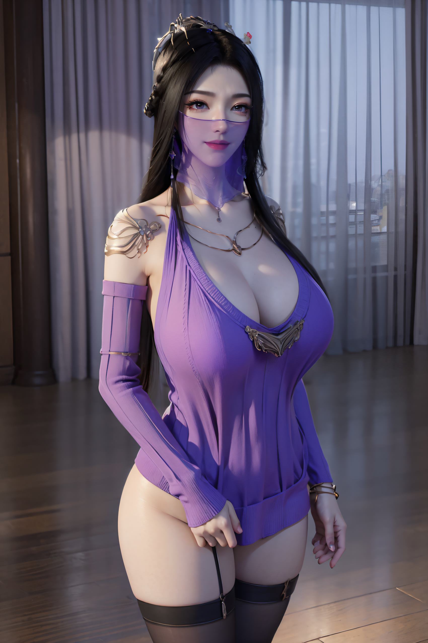 图片[4]-精选AI绘画 239 紫灵 [18P]-草丛看图