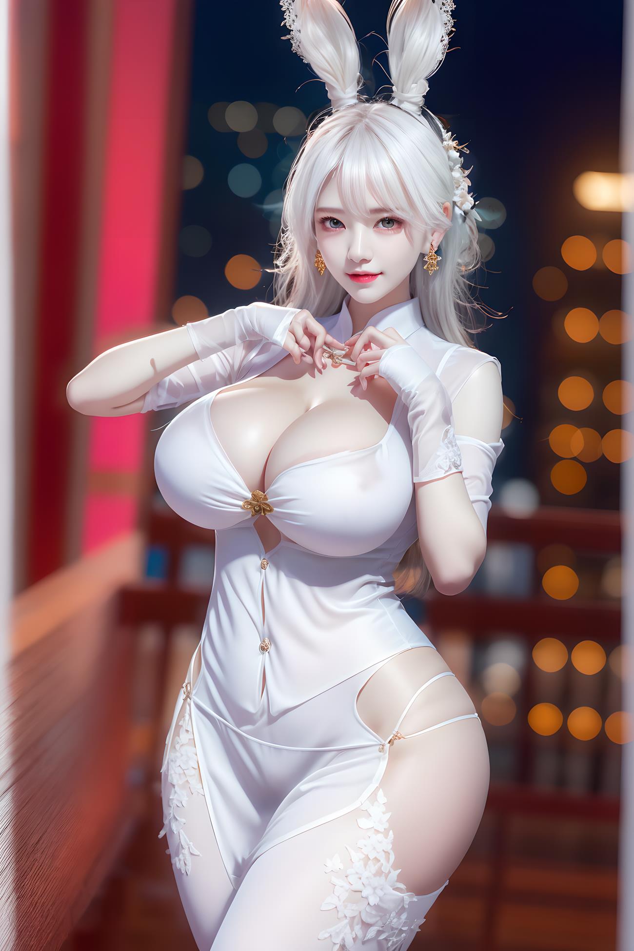 图片[6]-精选AI绘画 407 超白兔子[48P]-草丛看图