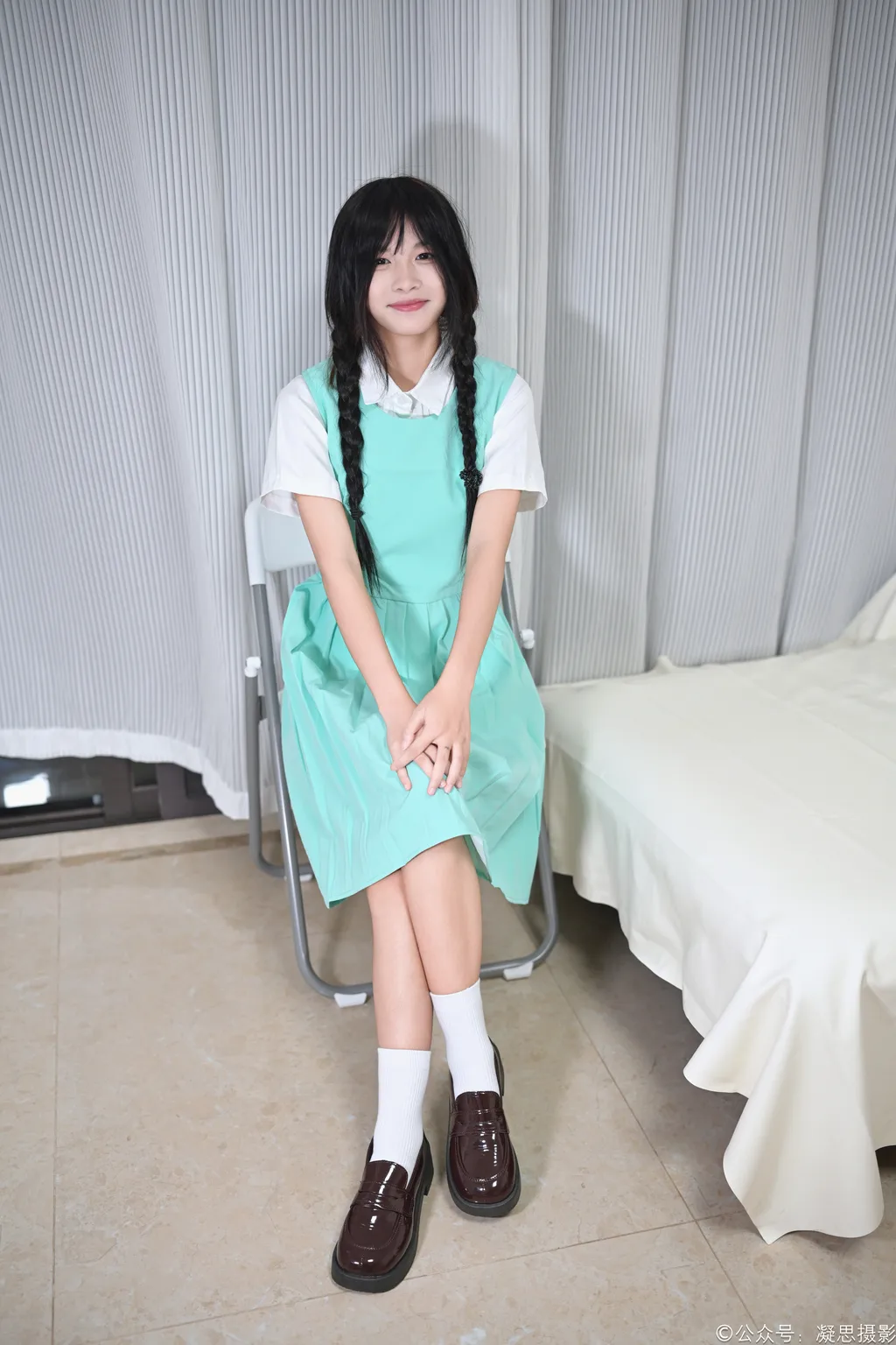 图片[6]-精选凝思摄影 NO.050 沅沅-连衣裙、短白袜、小皮鞋[145P]-草丛看图