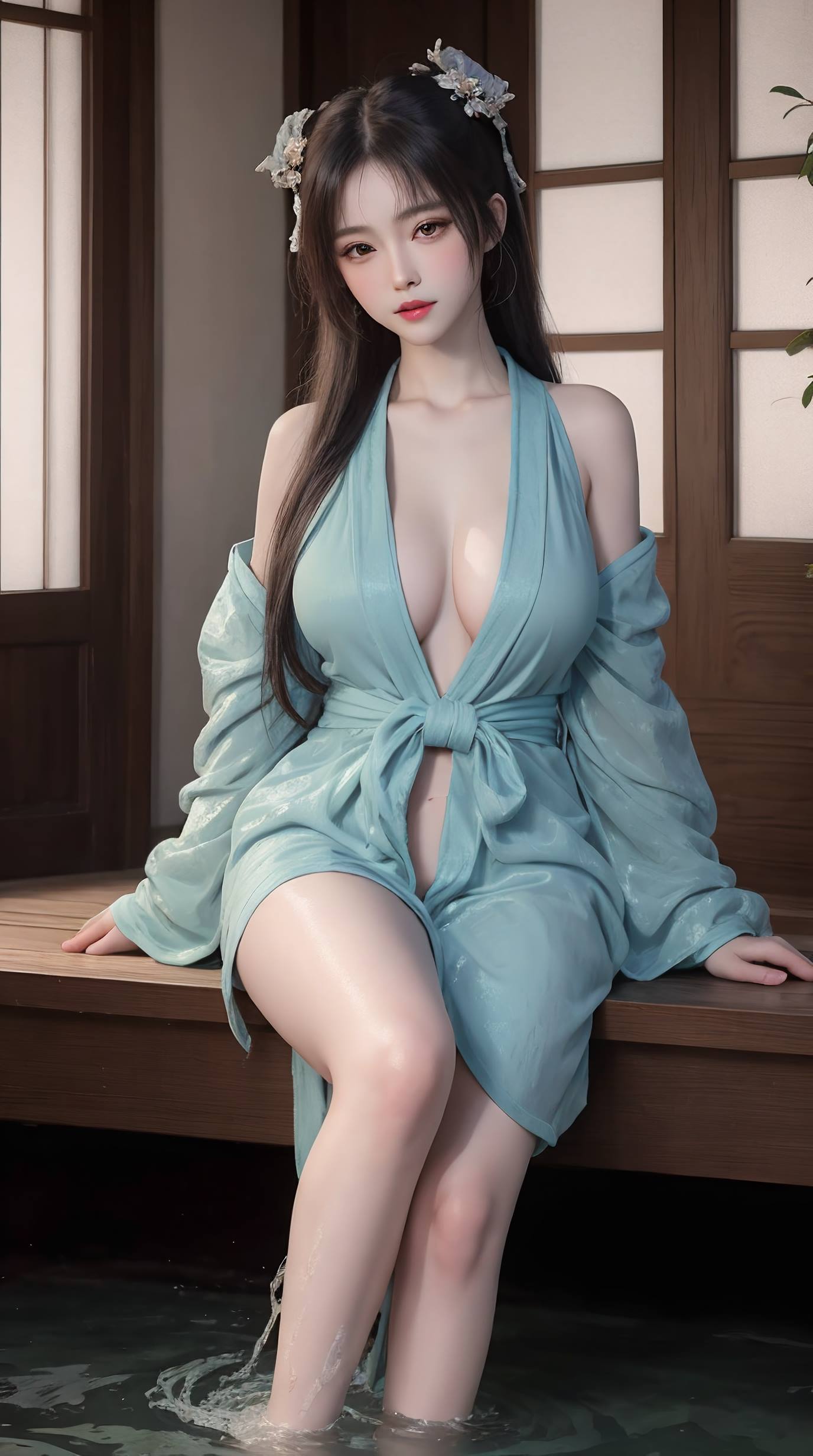 图片[1]-精选AI绘画 074 姓感浴袍 [44P]-草丛看图