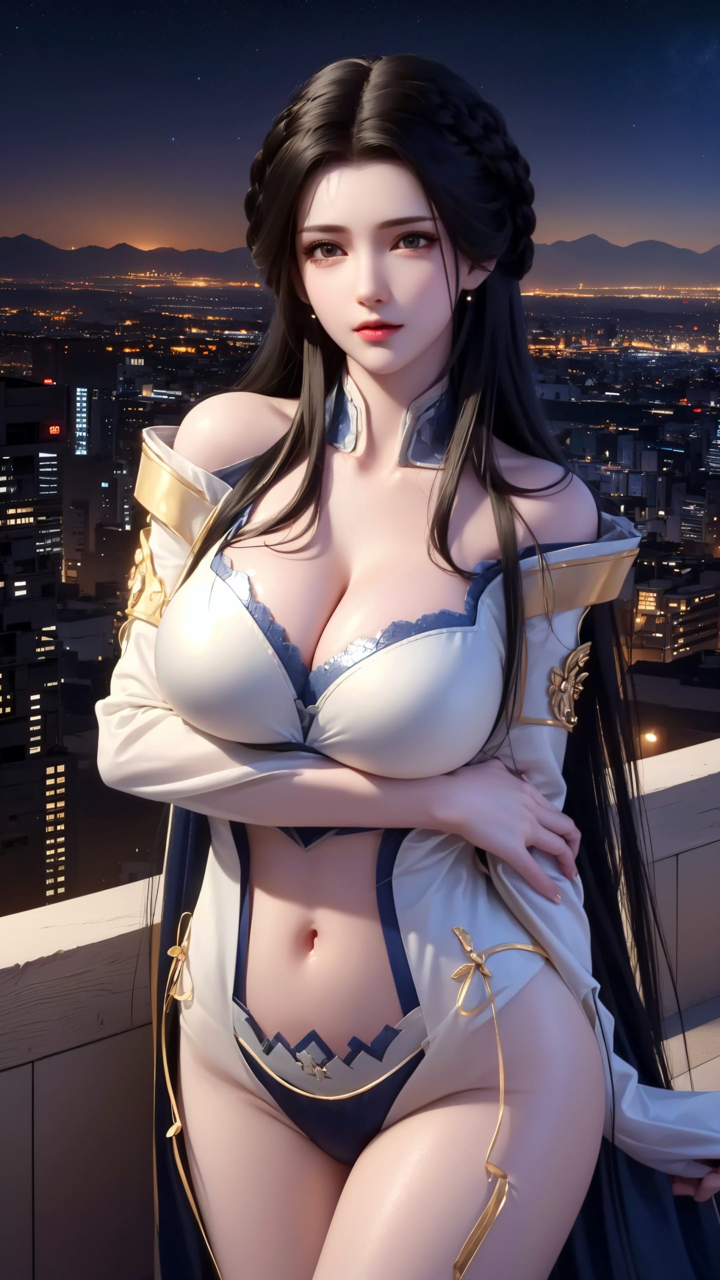 图片[4]-精选AI绘画 212 星辰变-姜立仅身皮衣[42P]-草丛看图