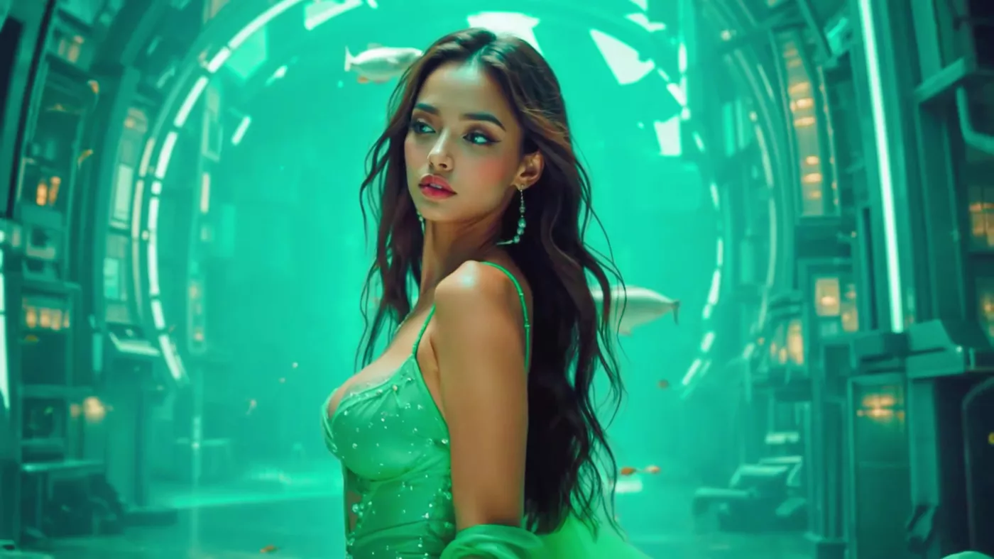 图片[5]-精选AI绘画 458 Over 40 Natural Women _ Retro-Futuristic Elegance in Satin Mini Robes 4K[20P]-草丛看图