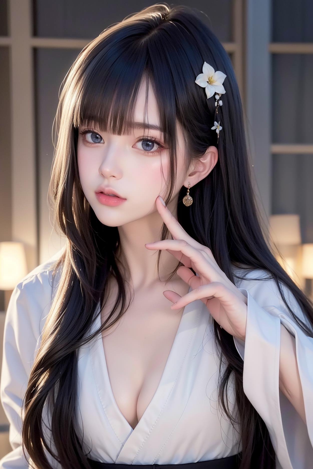 图片[2]-精选AI绘画 589 白衣小师妹 AI 古典 美女[147P]-草丛看图