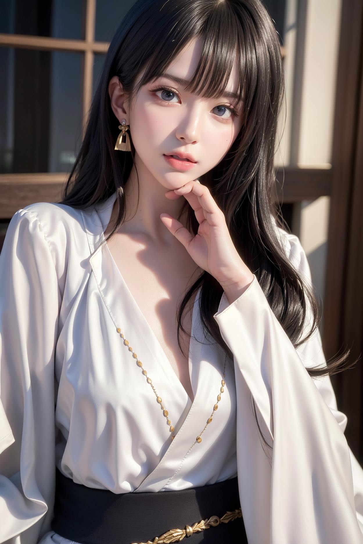 图片[5]-精选AI绘画 589 白衣小师妹 AI 古典 美女[147P]-草丛看图