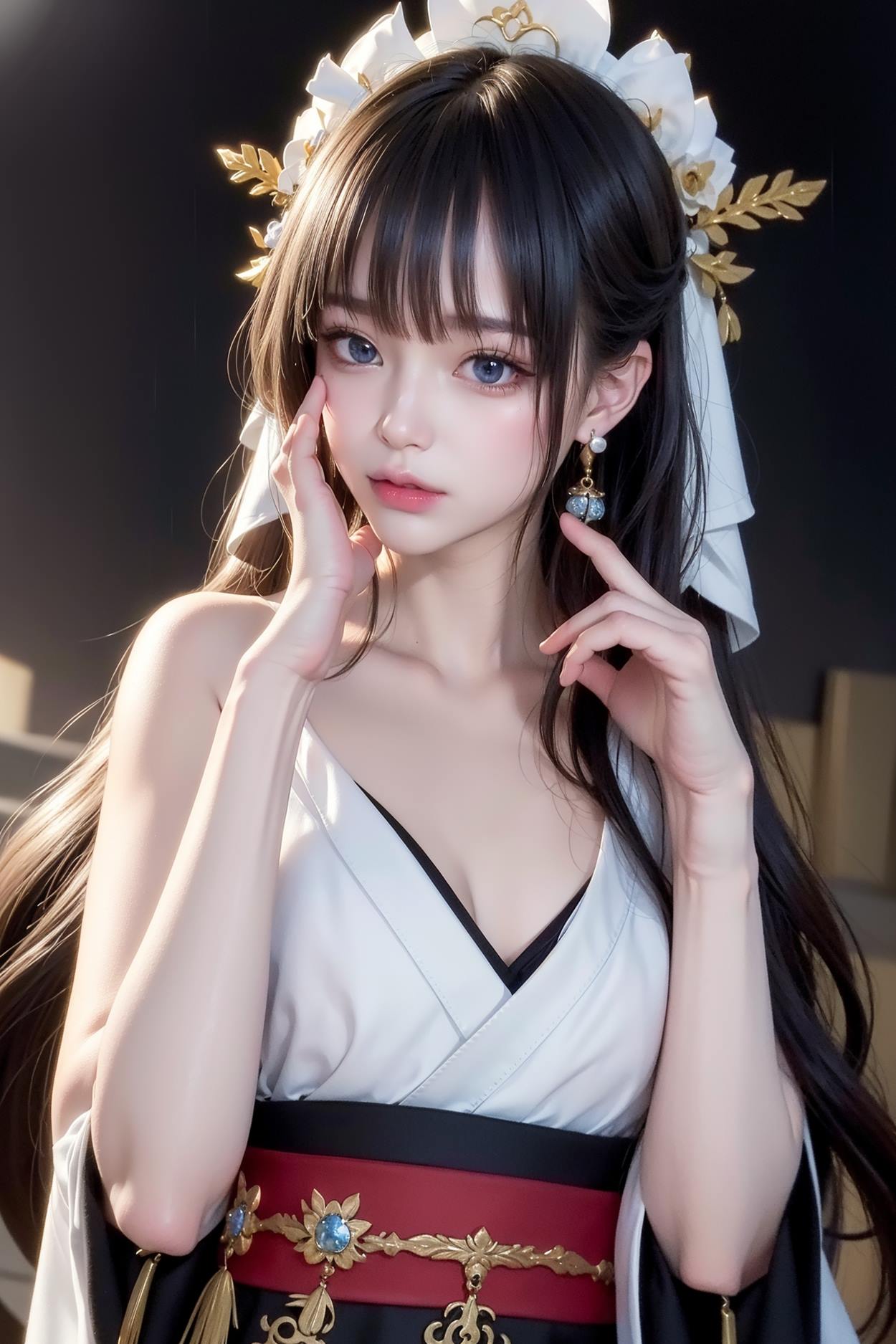 图片[6]-精选AI绘画 589 白衣小师妹 AI 古典 美女[147P]-草丛看图