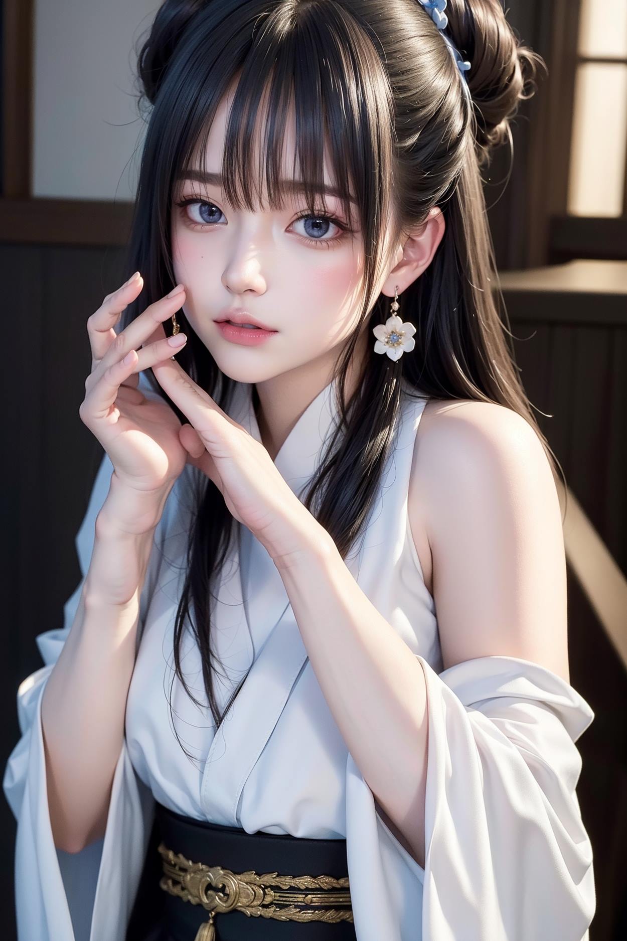 图片[8]-精选AI绘画 589 白衣小师妹 AI 古典 美女[147P]-草丛看图