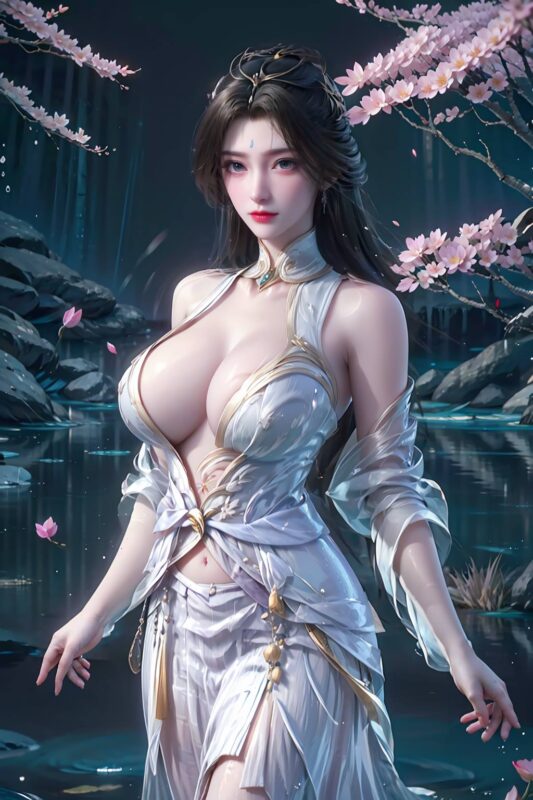 精选AI绘画 744 完美-清漪[66P]-草丛看图