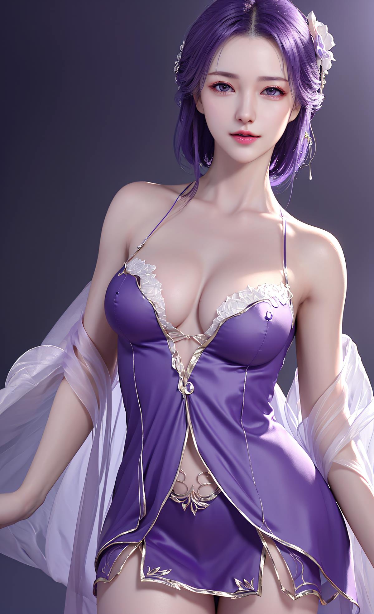 图片[8]-精选AI 绘画 613 云曦紫[21P]-草丛看图