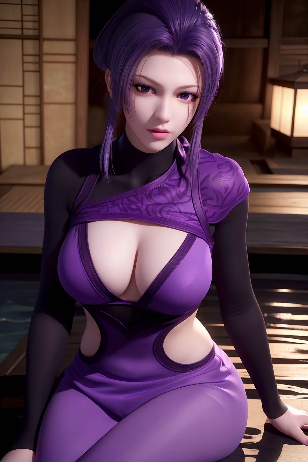 图片[2]-精选AI绘画 734 天行-紫女[19P]-草丛看图