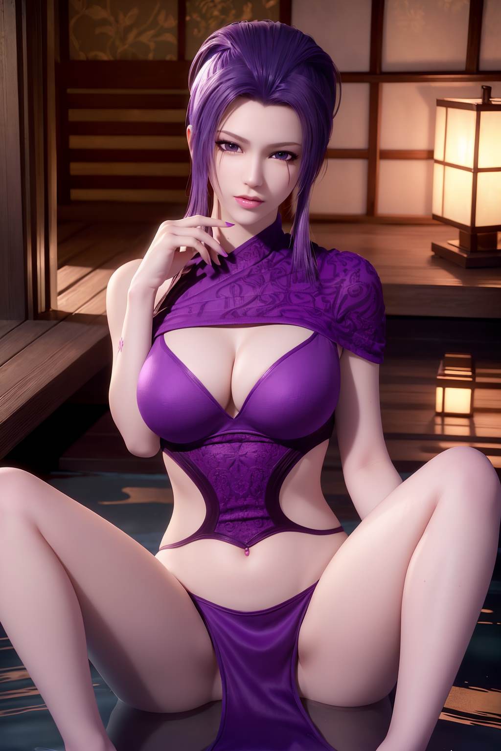 图片[7]-精选AI绘画 734 天行-紫女[19P]-草丛看图