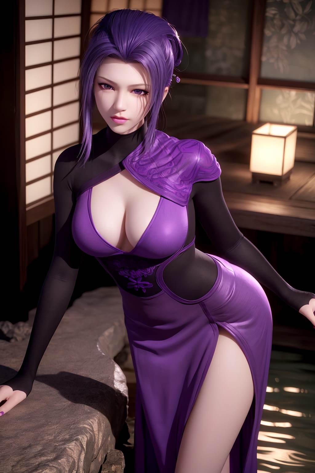 图片[8]-精选AI绘画 734 天行-紫女[19P]-草丛看图