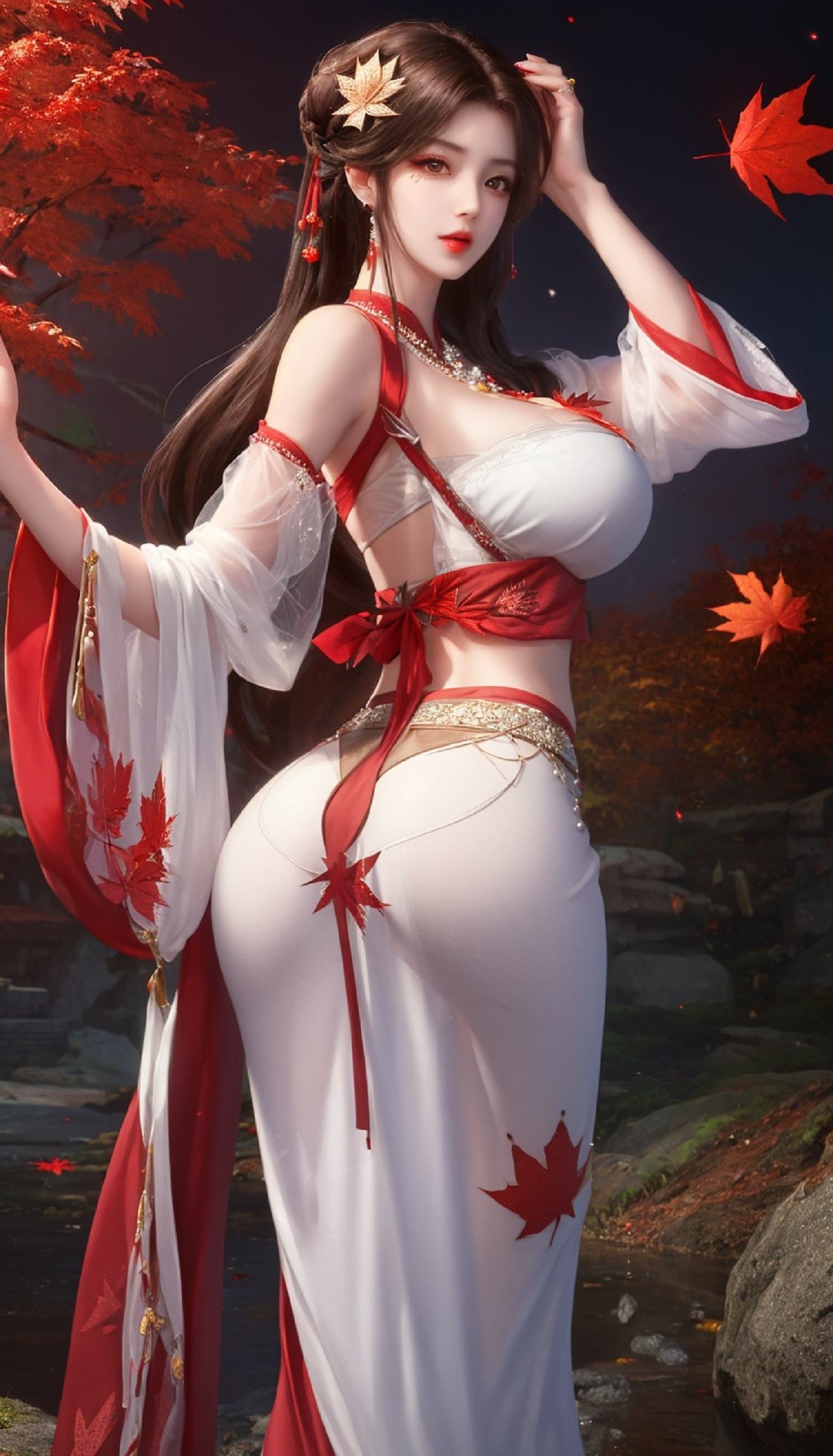 图片[5]-精选AI绘画 271 火灵儿白纱睡衣[10P]-草丛看图