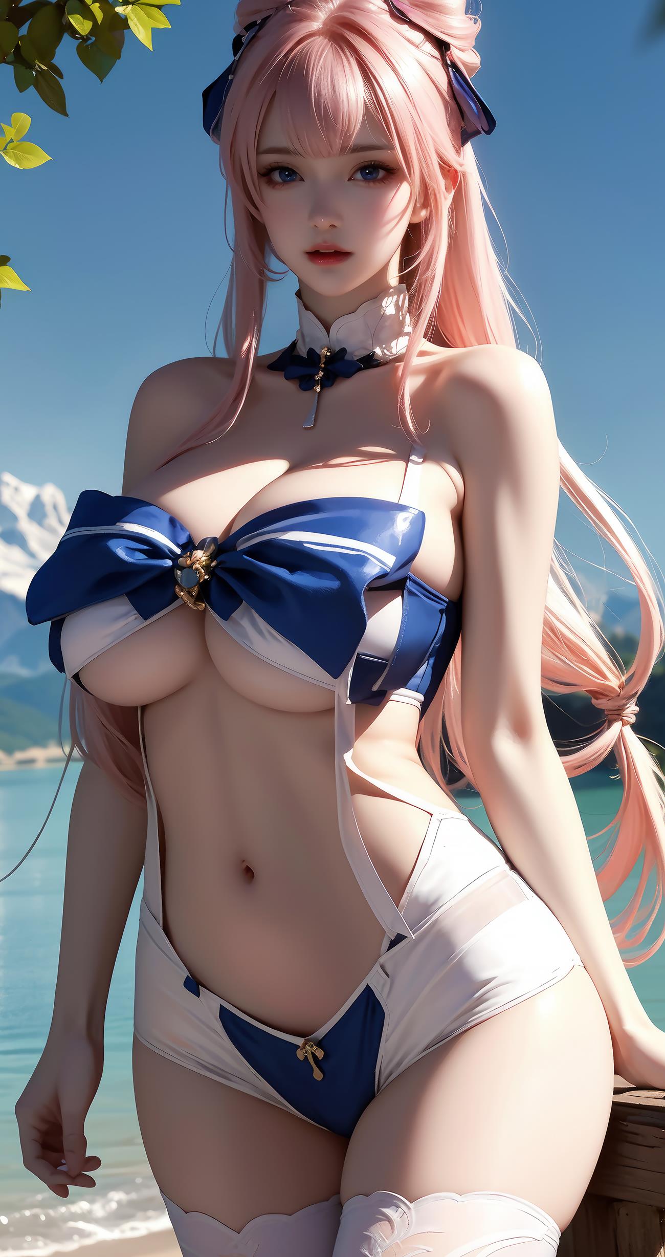 图片[5]-精选AI绘画 394 心海[60P]-草丛看图