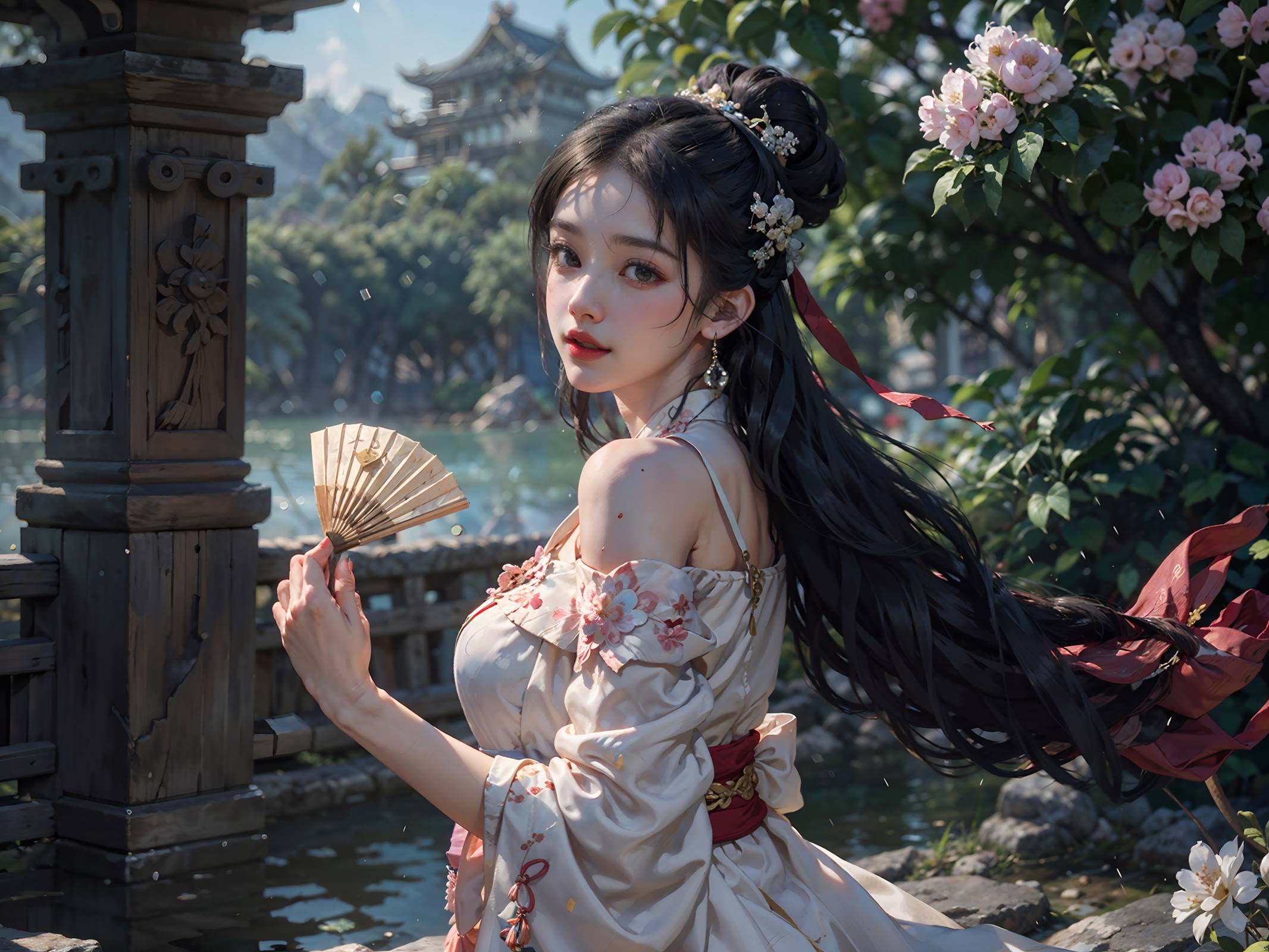 图片[5]-精选AI绘画 066 横向可做壁纸的古风美仁 [22P]-草丛看图