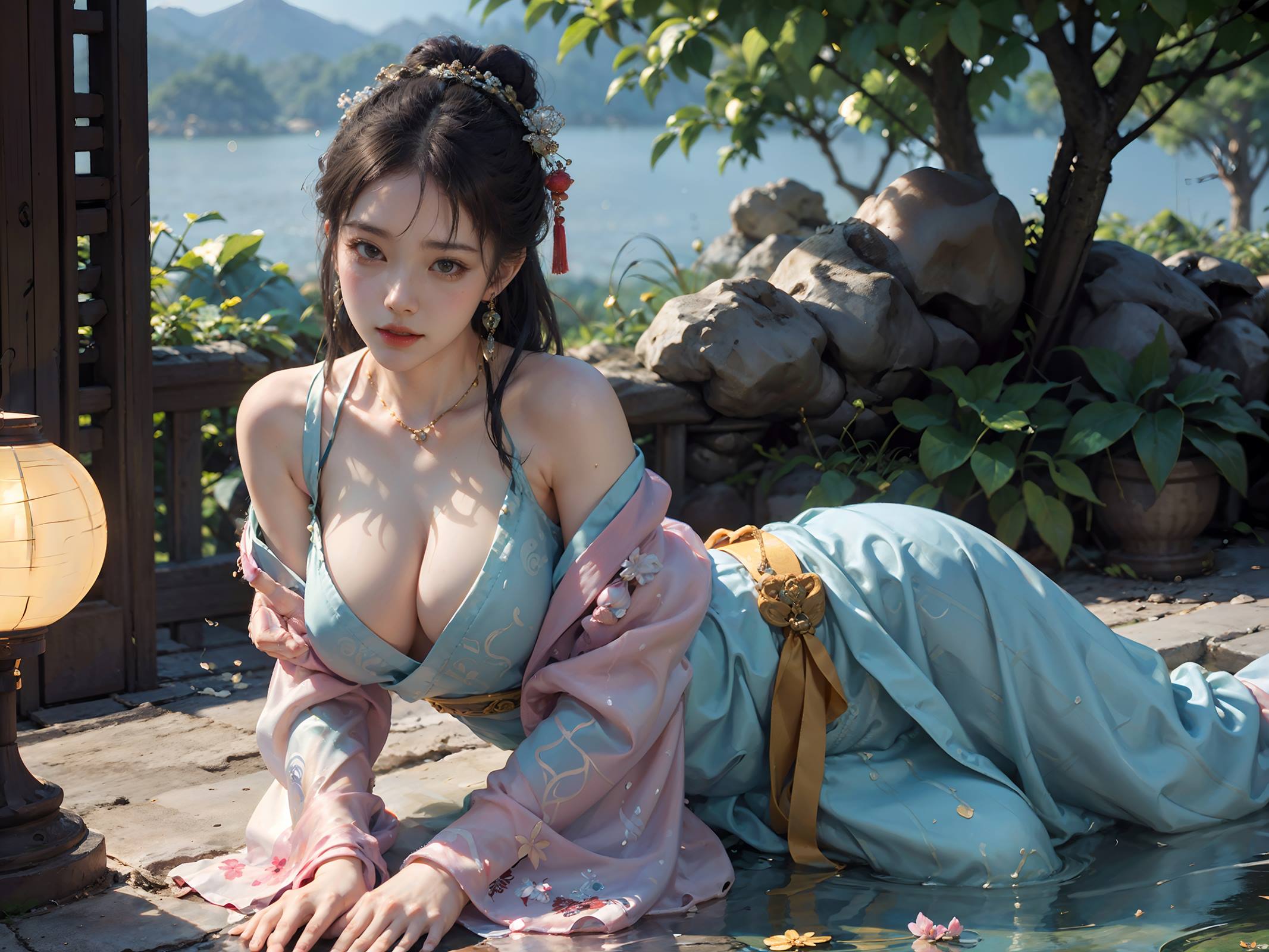 图片[1]-精选AI绘画 066 横向可做壁纸的古风美仁 [22P]-草丛看图