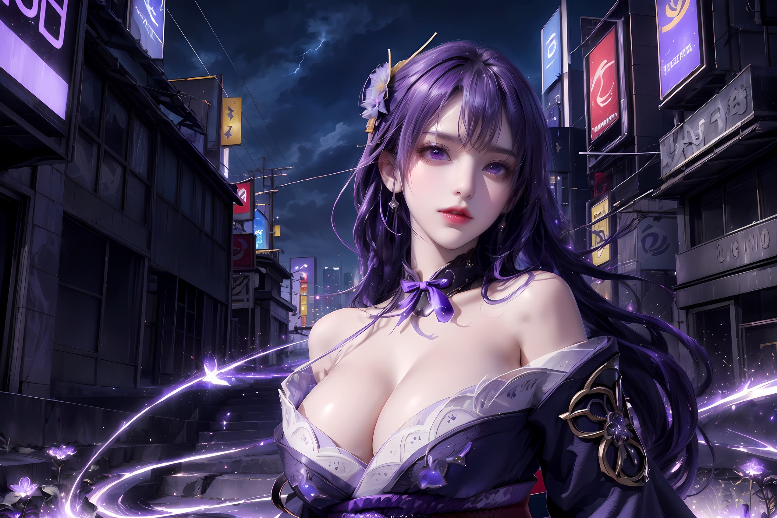 图片[6]-精选AI绘画 197 原神-雷电将军[19P]-草丛看图