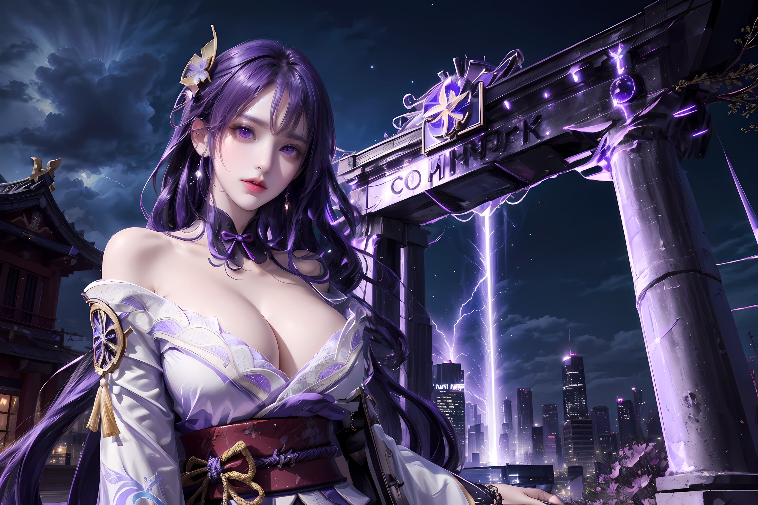 图片[7]-精选AI绘画 197 原神-雷电将军[19P]-草丛看图