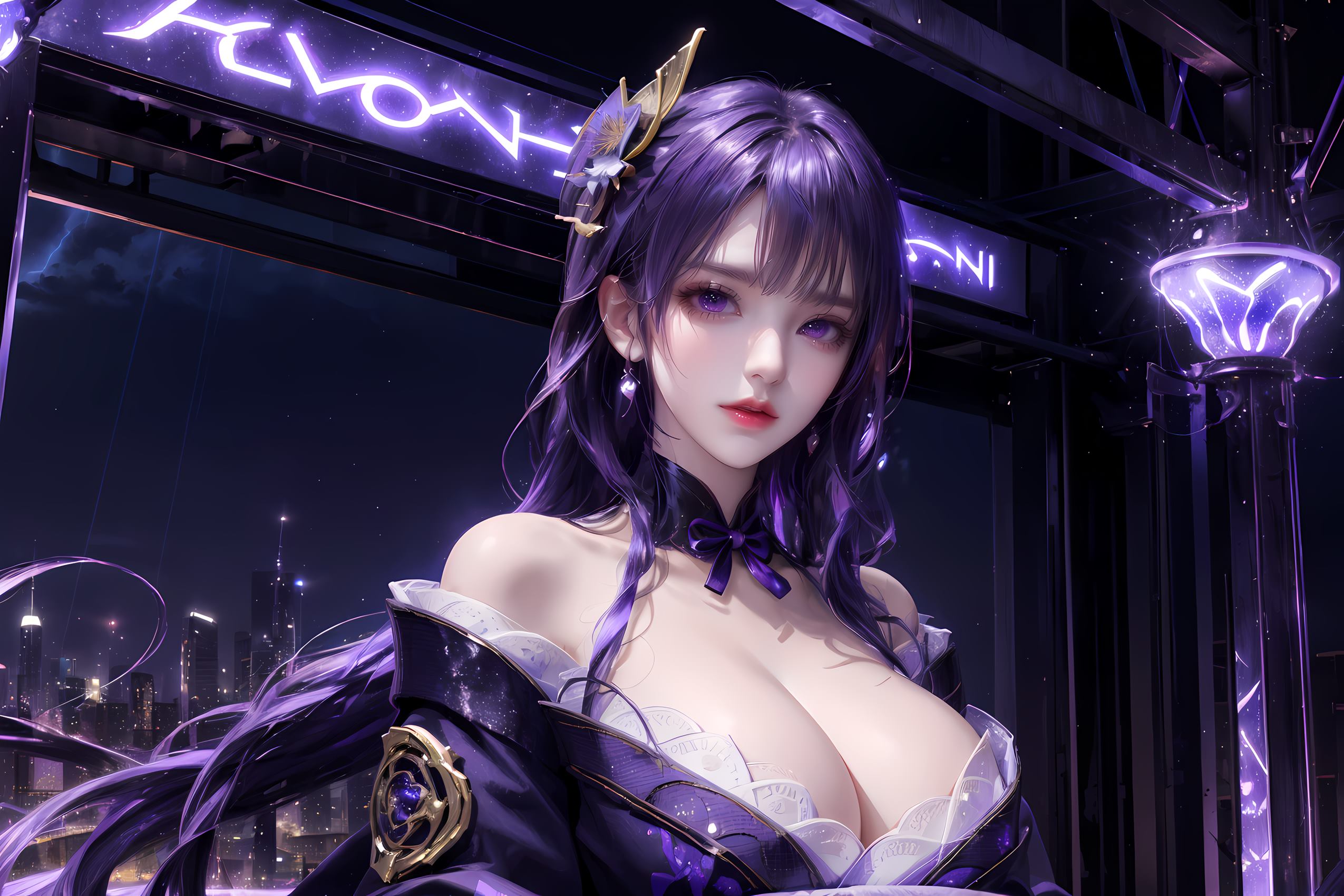 图片[8]-精选AI绘画 197 原神-雷电将军[19P]-草丛看图