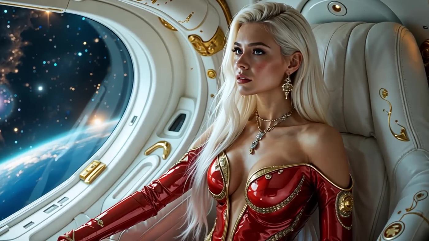 图片[3]-精选[AI Video]Princess of Space Fantasy_ Futuristic Music Video[20P]-草丛看图