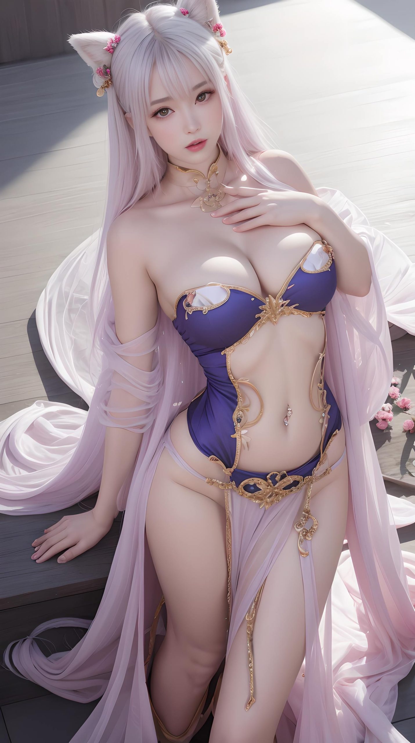 图片[1]-精选AI绘画 063 姓感狐女 [61P]-草丛看图