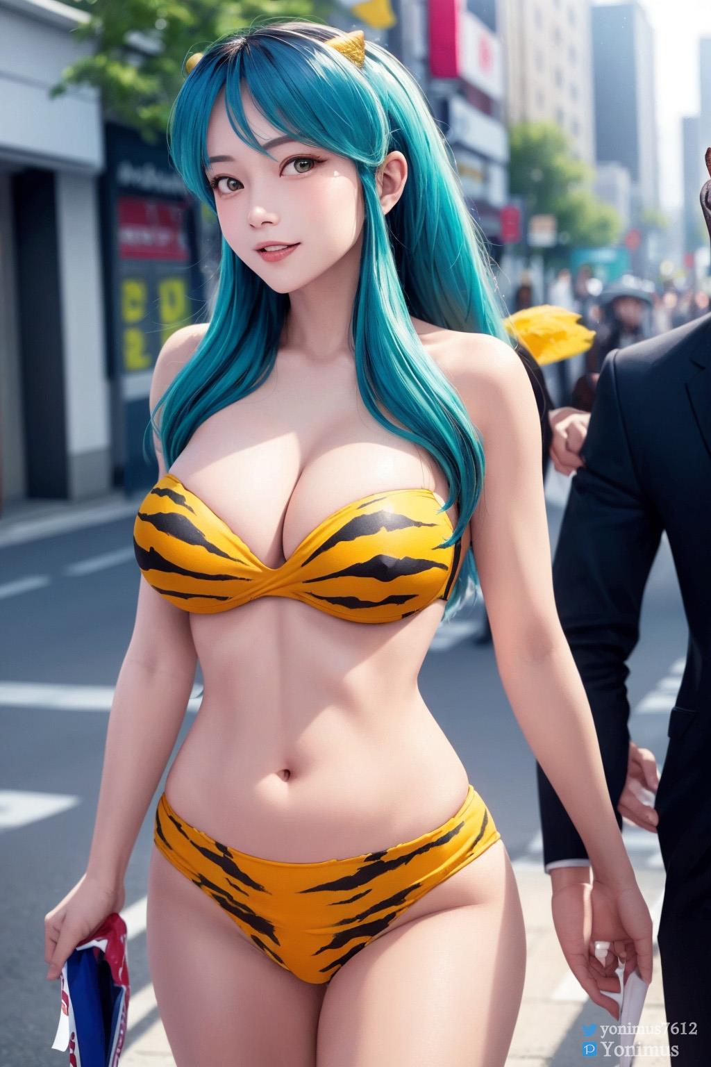 图片[1]-精选AI绘画 015 Lum(Urusei Yatsura) [23P]-草丛看图
